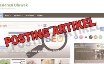 Cara Posting Artikel di Webstite