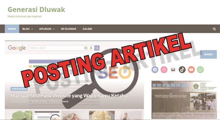 Cara Posting Artikel di Webstite